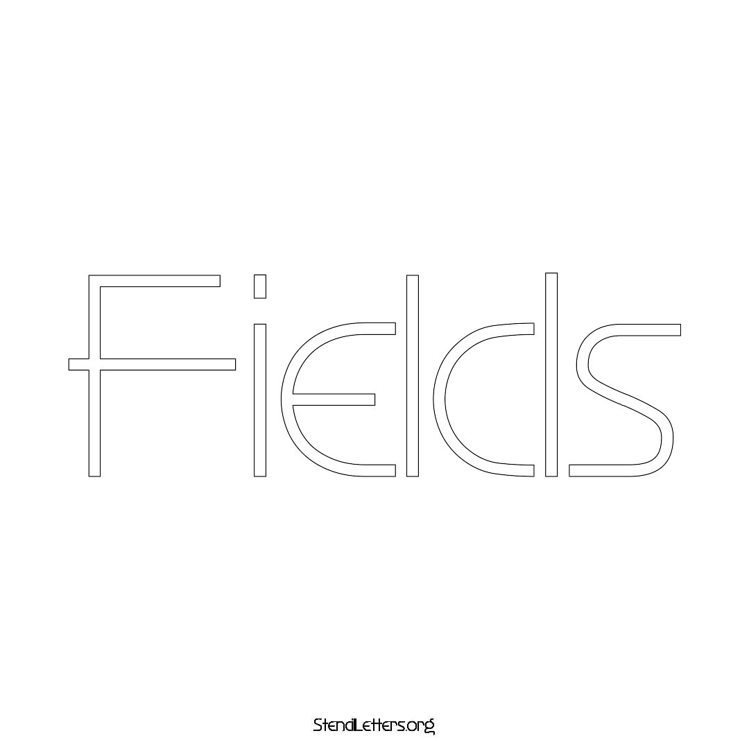 Fields name stencil in Simple Elegant Lettering