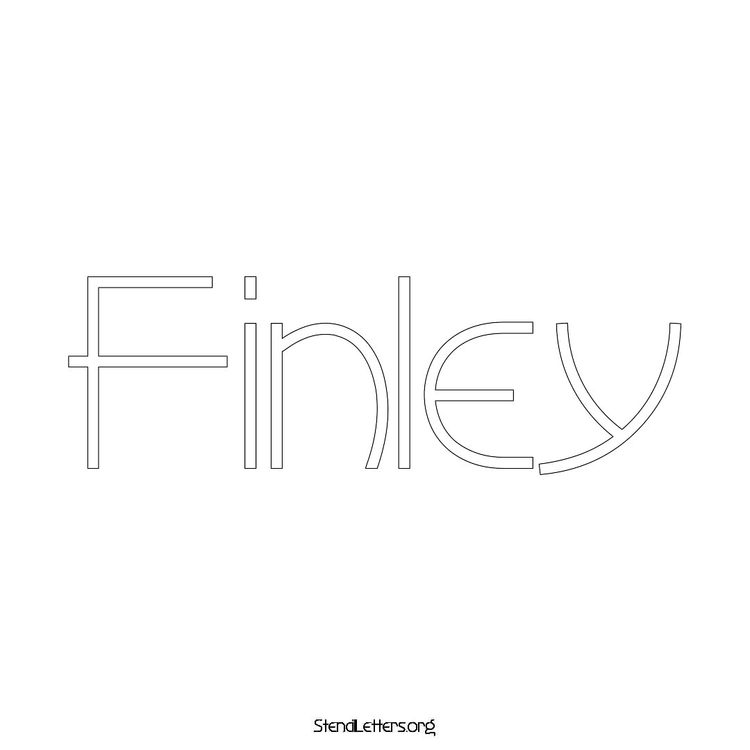 Finley name stencil in Simple Elegant Lettering