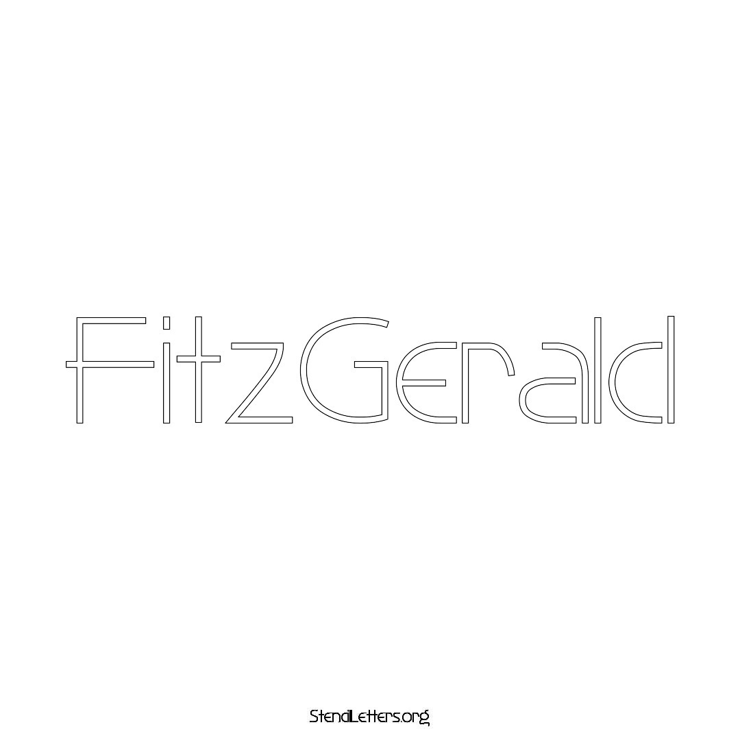 Fitzgerald name stencil in Simple Elegant Lettering