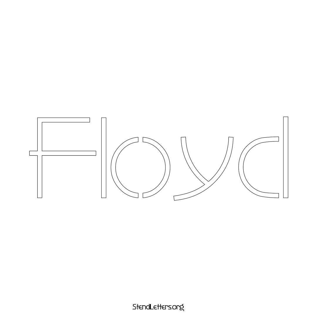 Floyd name stencil in Simple Elegant Lettering