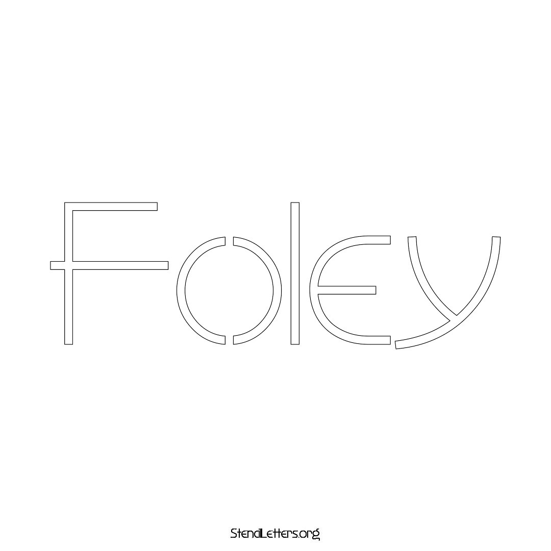 Foley name stencil in Simple Elegant Lettering