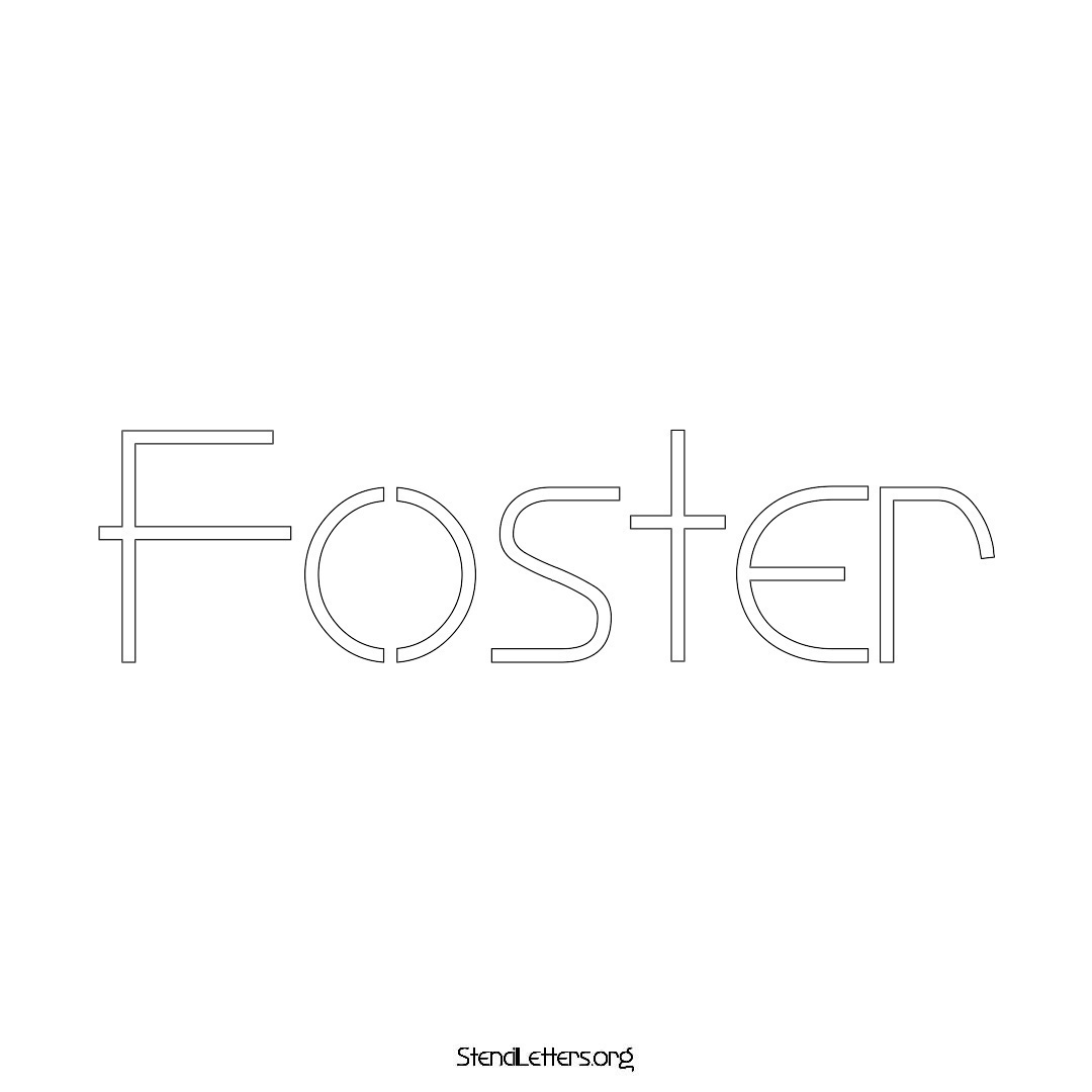 Foster name stencil in Simple Elegant Lettering