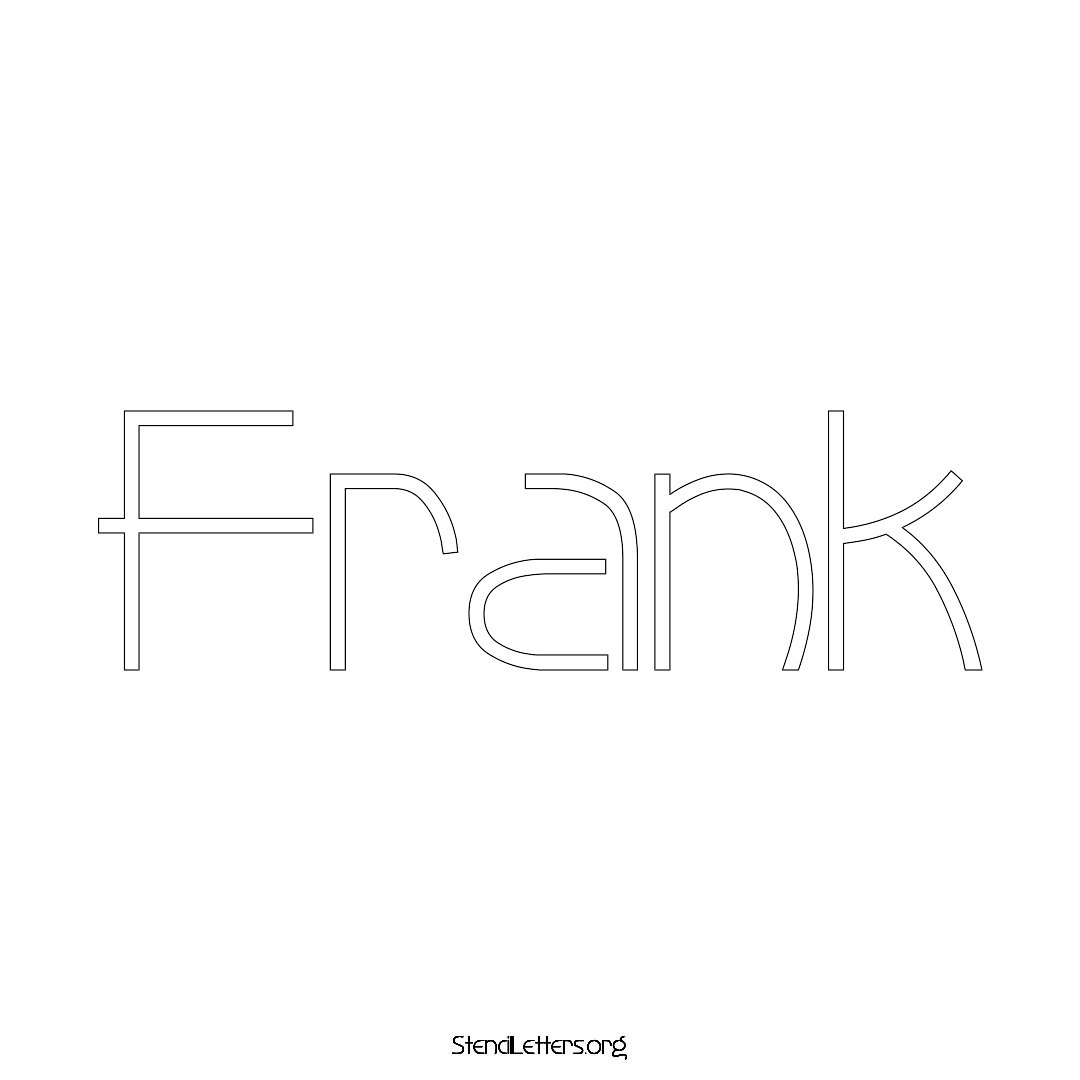 Frank name stencil in Simple Elegant Lettering