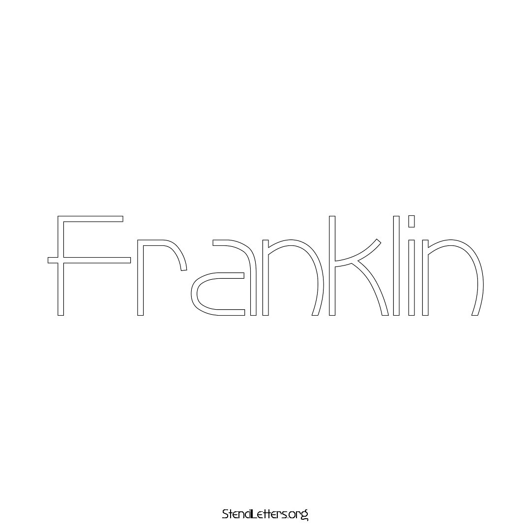 Franklin name stencil in Simple Elegant Lettering