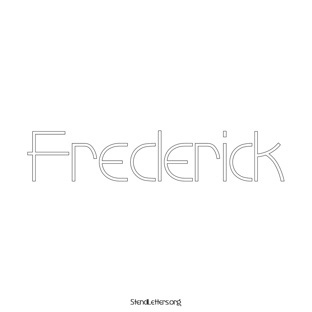 Frederick name stencil in Simple Elegant Lettering