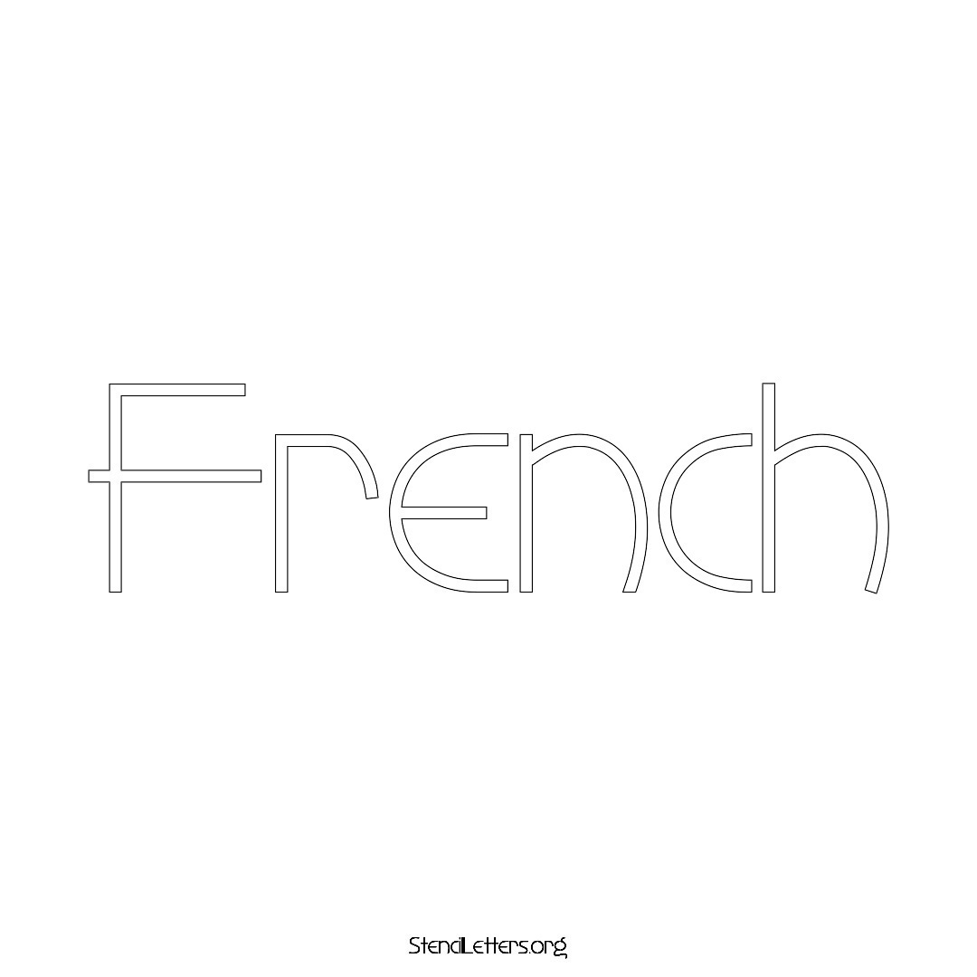 French name stencil in Simple Elegant Lettering