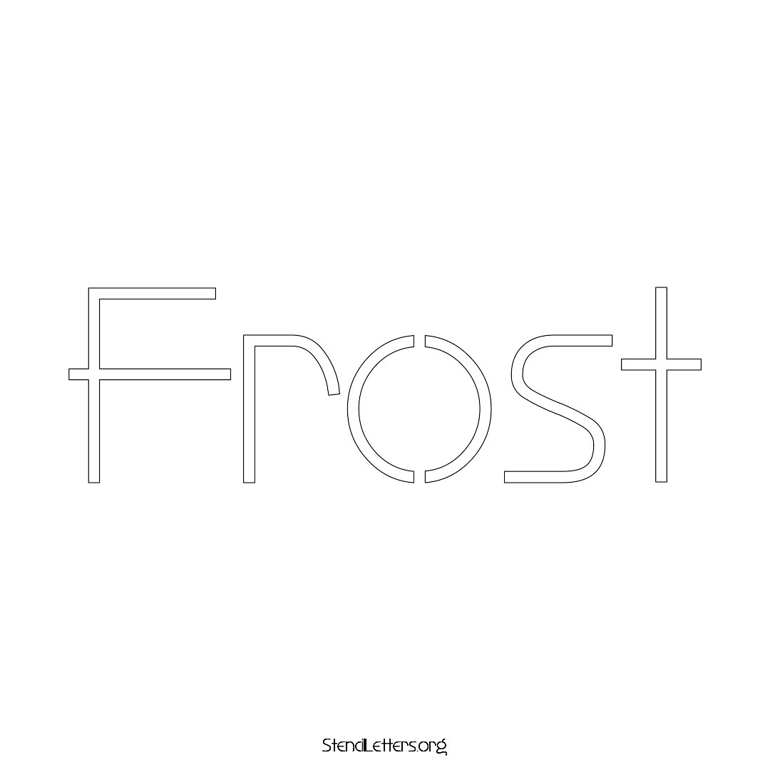 Frost name stencil in Simple Elegant Lettering