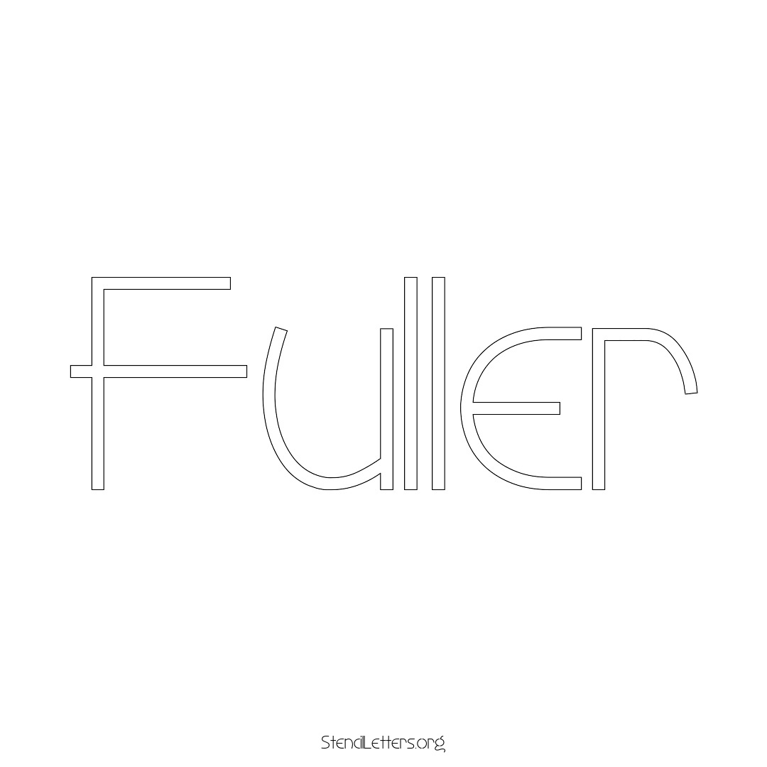 Fuller name stencil in Simple Elegant Lettering