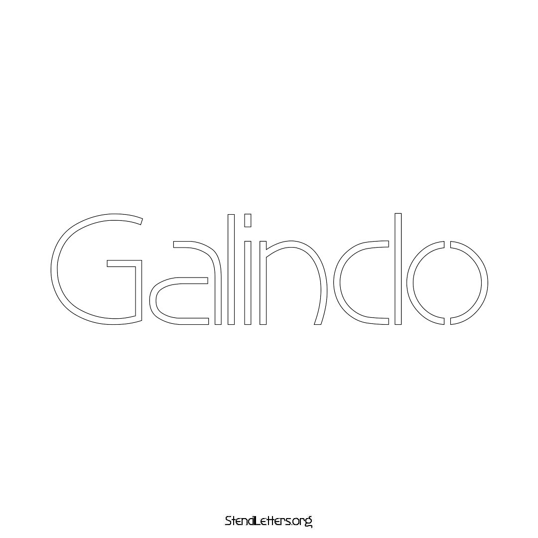 Galindo name stencil in Simple Elegant Lettering