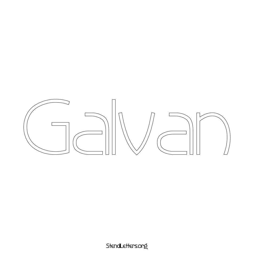 Galvan name stencil in Simple Elegant Lettering