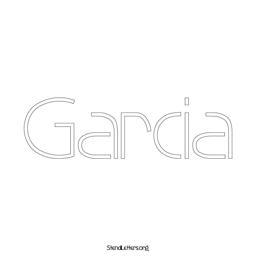 Garcia name stencil in Simple Elegant Lettering