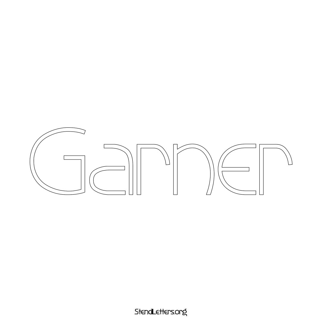 Garner name stencil in Simple Elegant Lettering