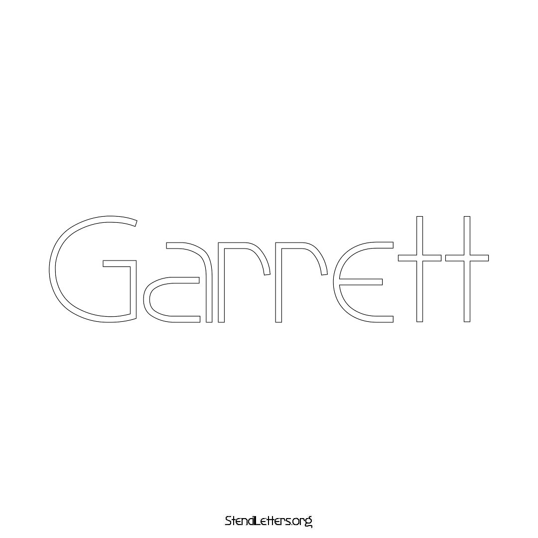 Garrett name stencil in Simple Elegant Lettering