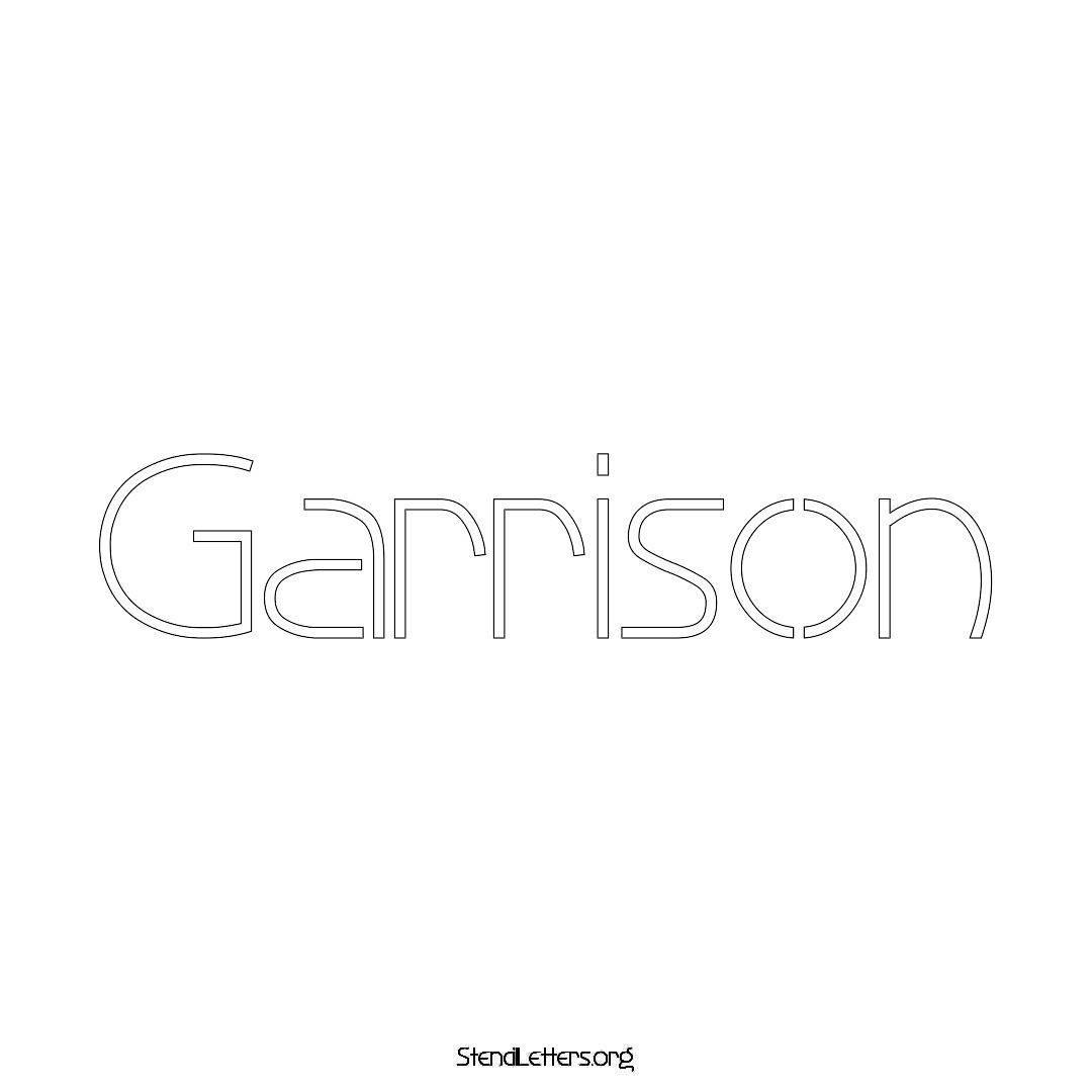 Garrison name stencil in Simple Elegant Lettering