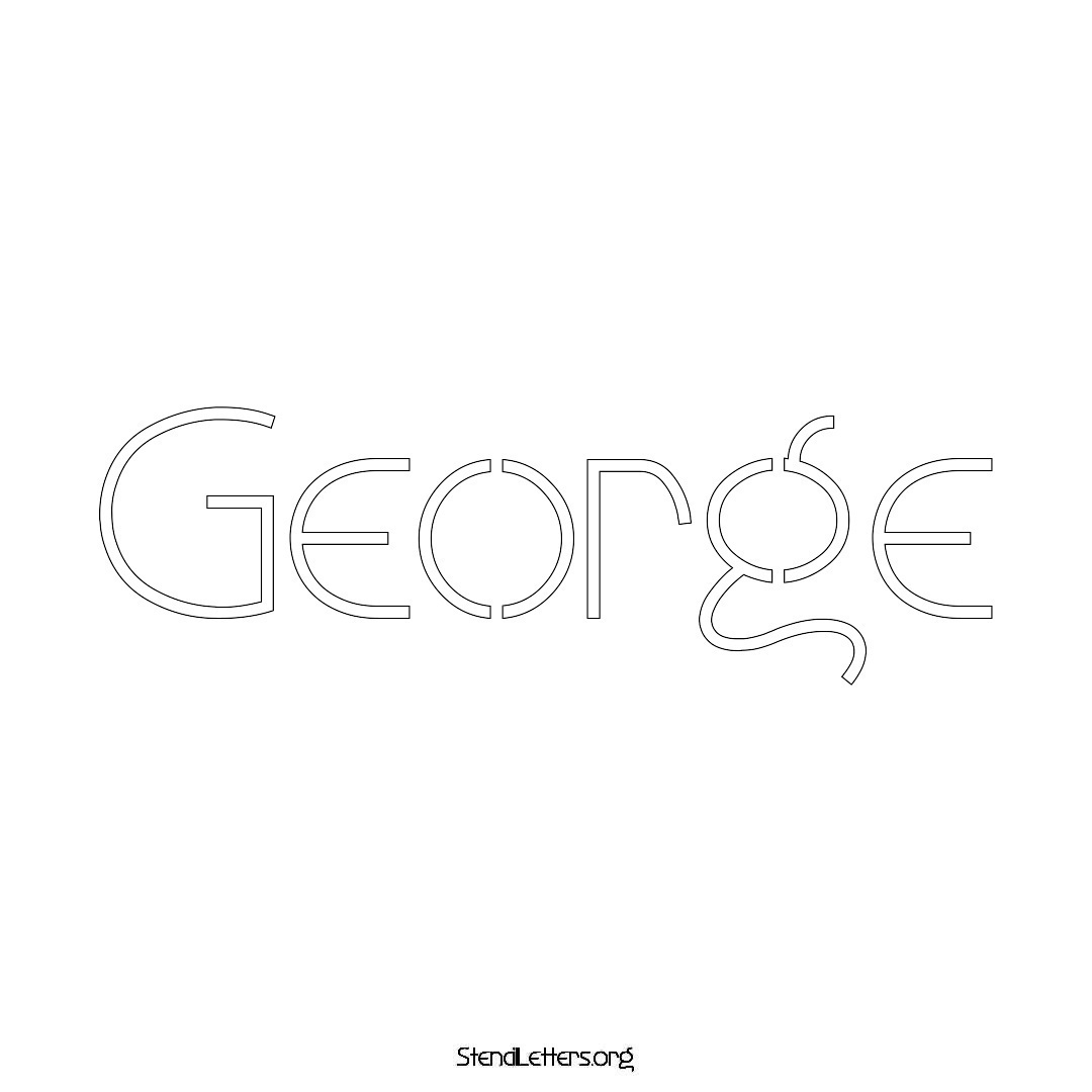 George name stencil in Simple Elegant Lettering