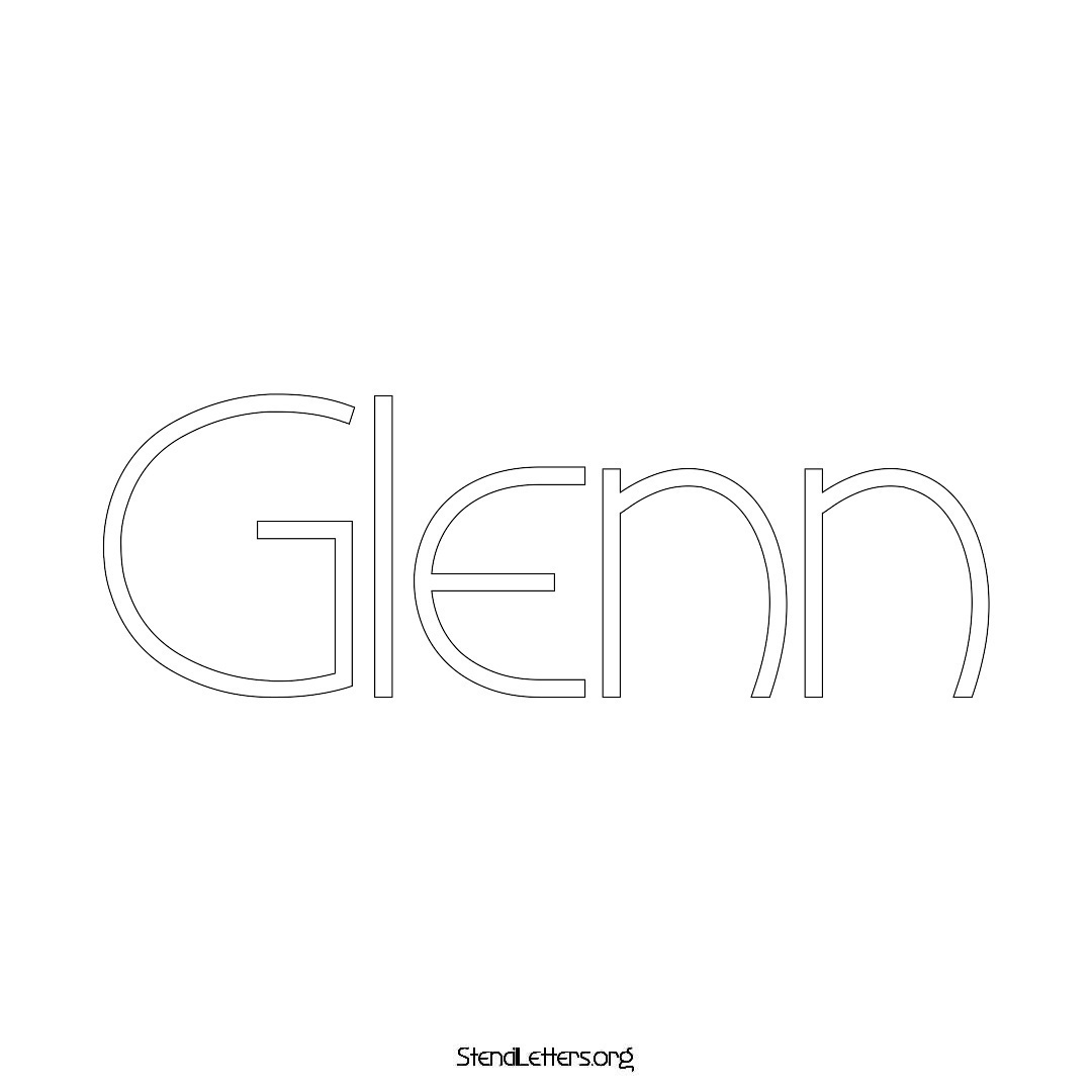 Glenn name stencil in Simple Elegant Lettering