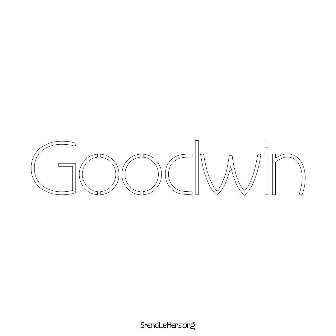 Goodwin name stencil in Simple Elegant Lettering