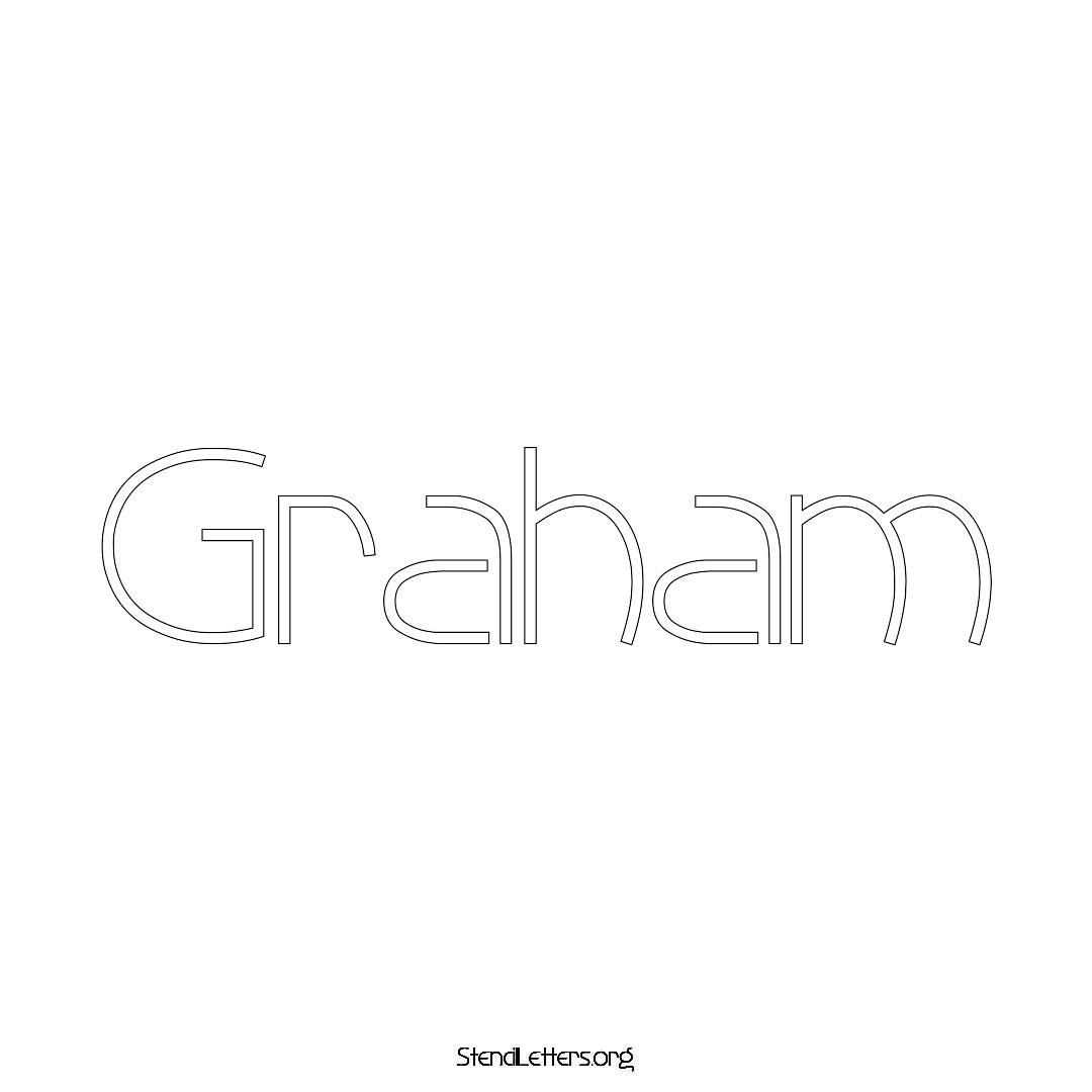 Graham name stencil in Simple Elegant Lettering