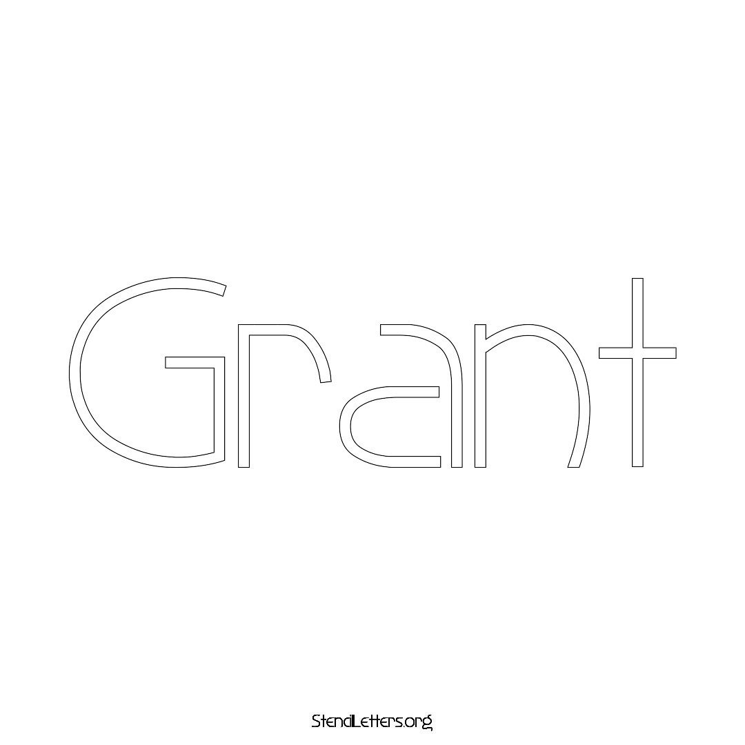 Grant name stencil in Simple Elegant Lettering