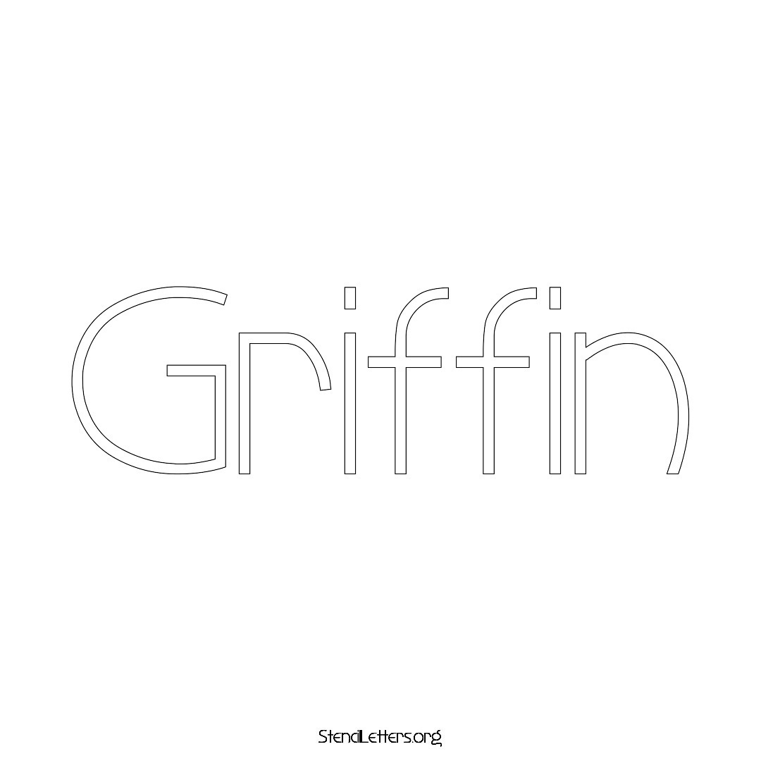 Griffin name stencil in Simple Elegant Lettering