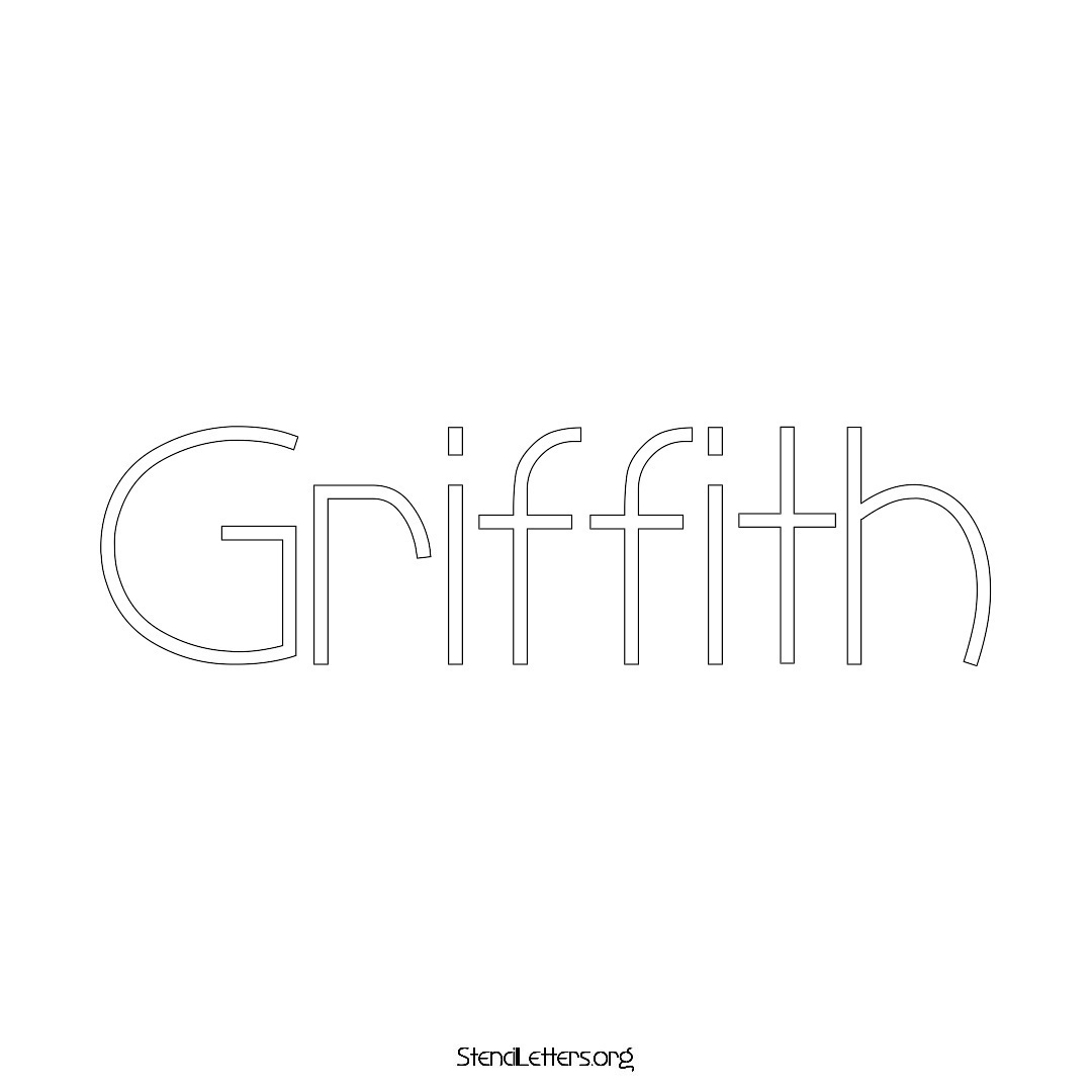 Griffith name stencil in Simple Elegant Lettering