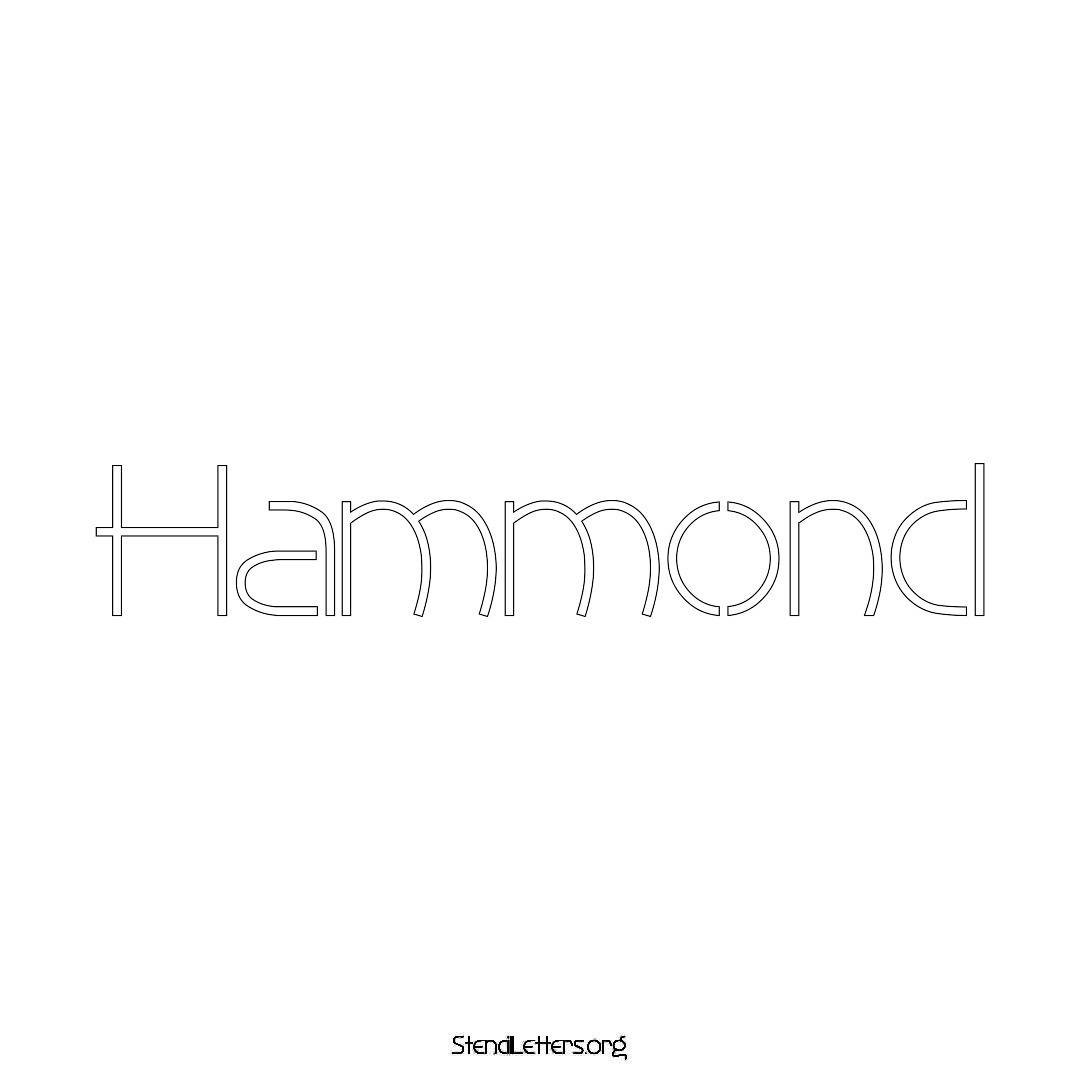 Hammond name stencil in Simple Elegant Lettering