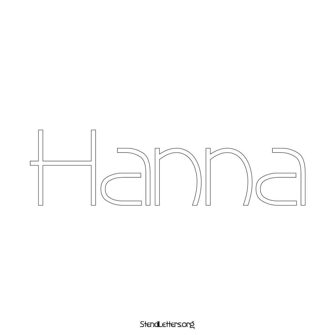 Hanna name stencil in Simple Elegant Lettering