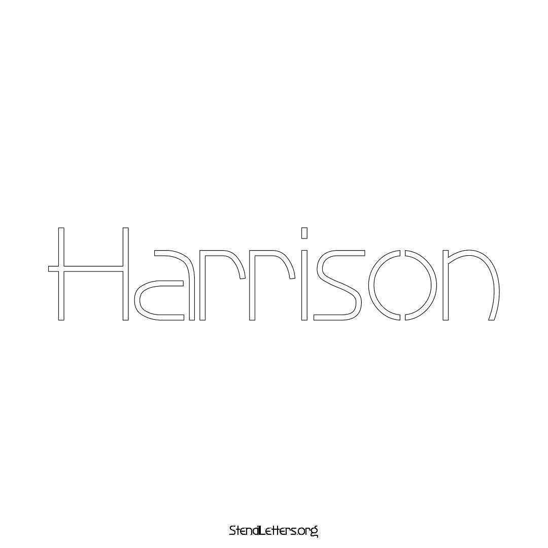 Harrison name stencil in Simple Elegant Lettering