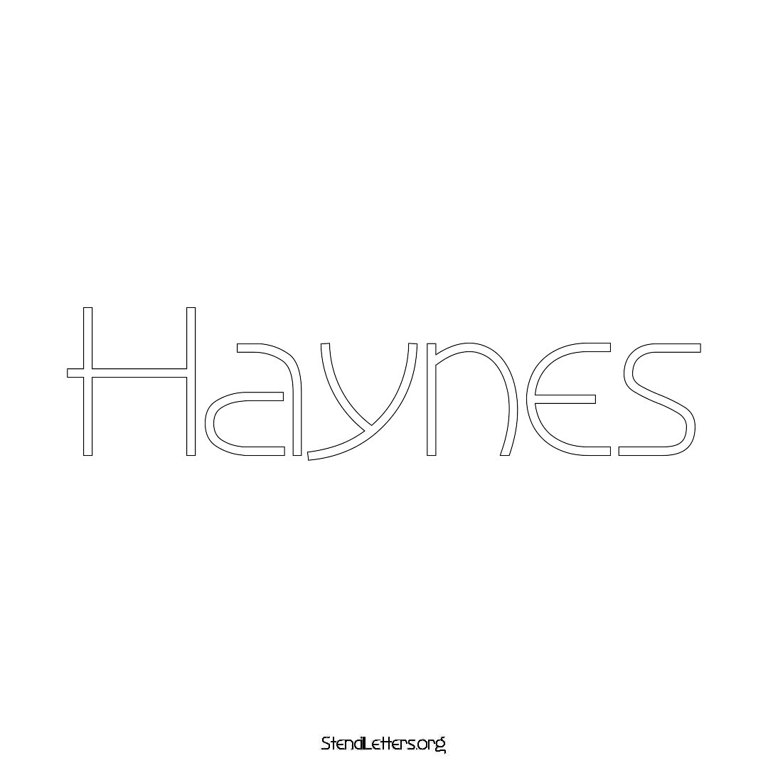 Haynes name stencil in Simple Elegant Lettering