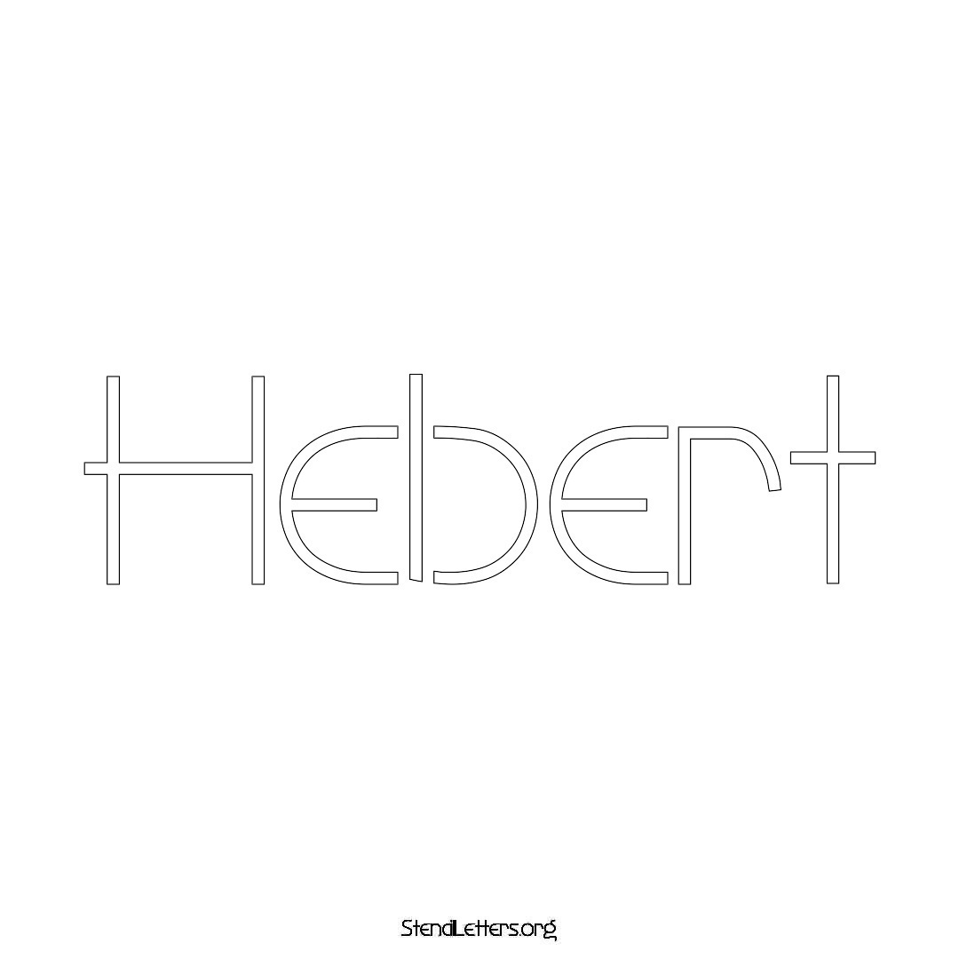 Hebert name stencil in Simple Elegant Lettering