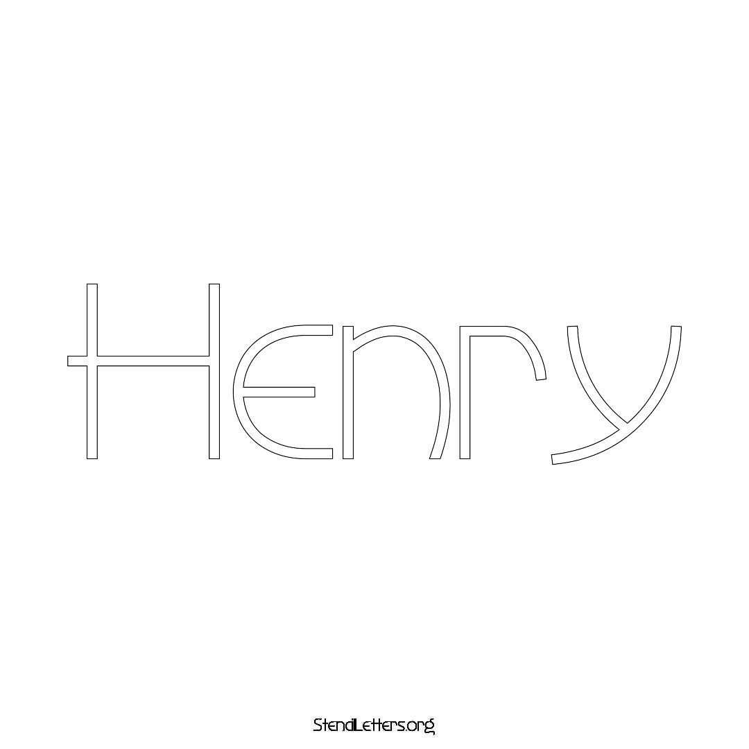 Henry name stencil in Simple Elegant Lettering