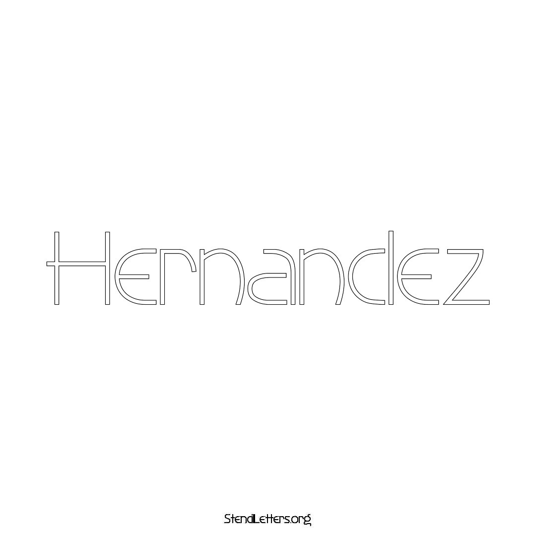 Hernandez name stencil in Simple Elegant Lettering