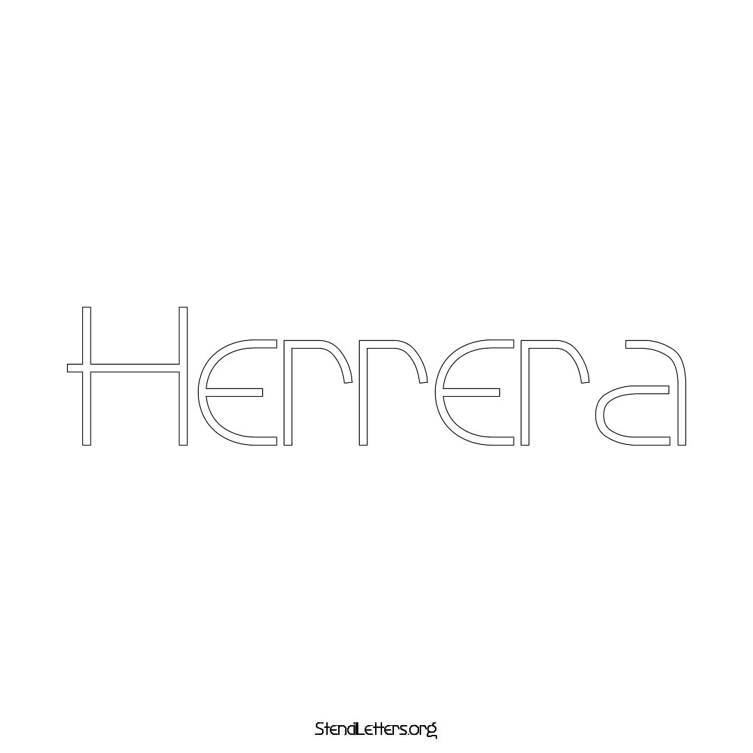 Herrera name stencil in Simple Elegant Lettering