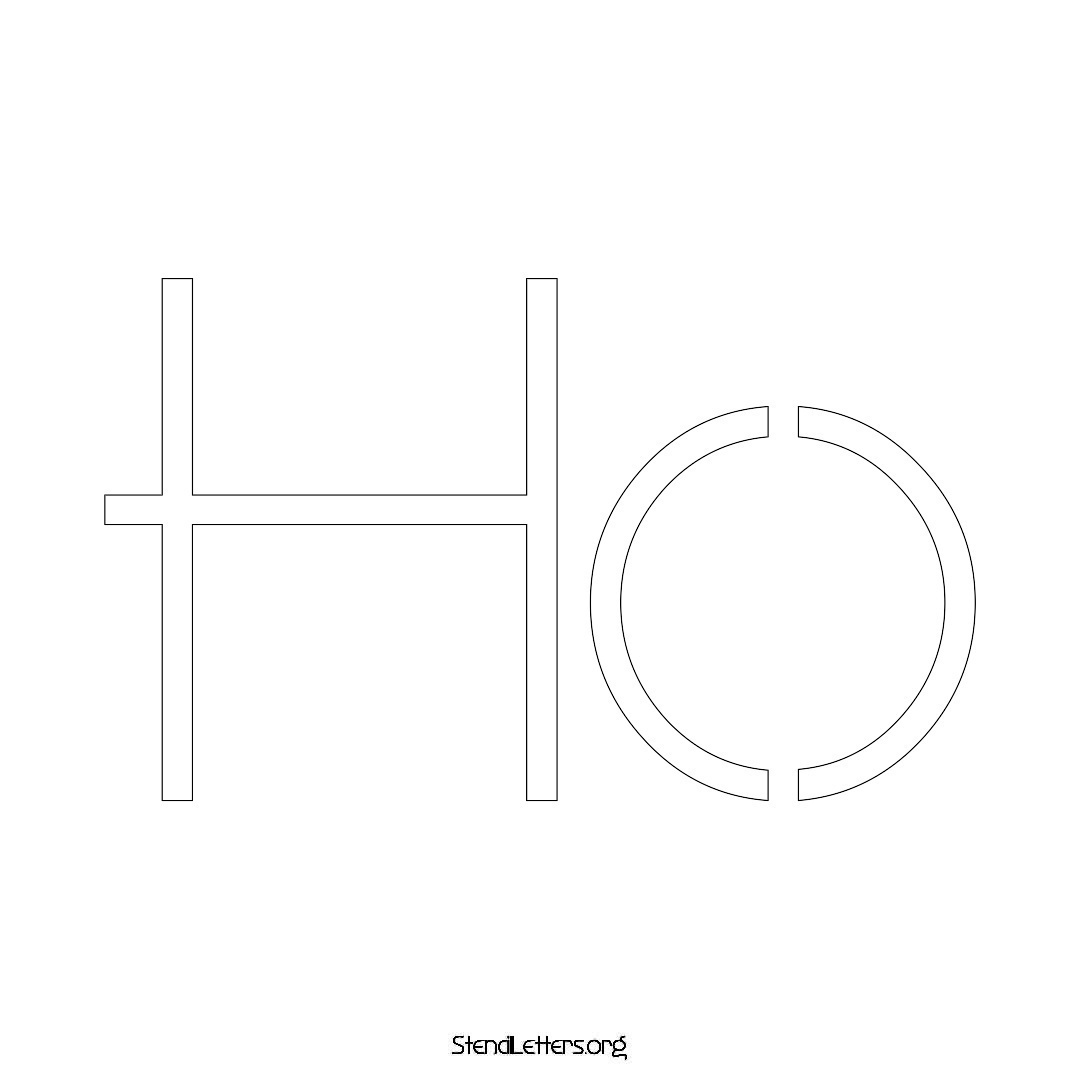 Ho name stencil in Simple Elegant Lettering