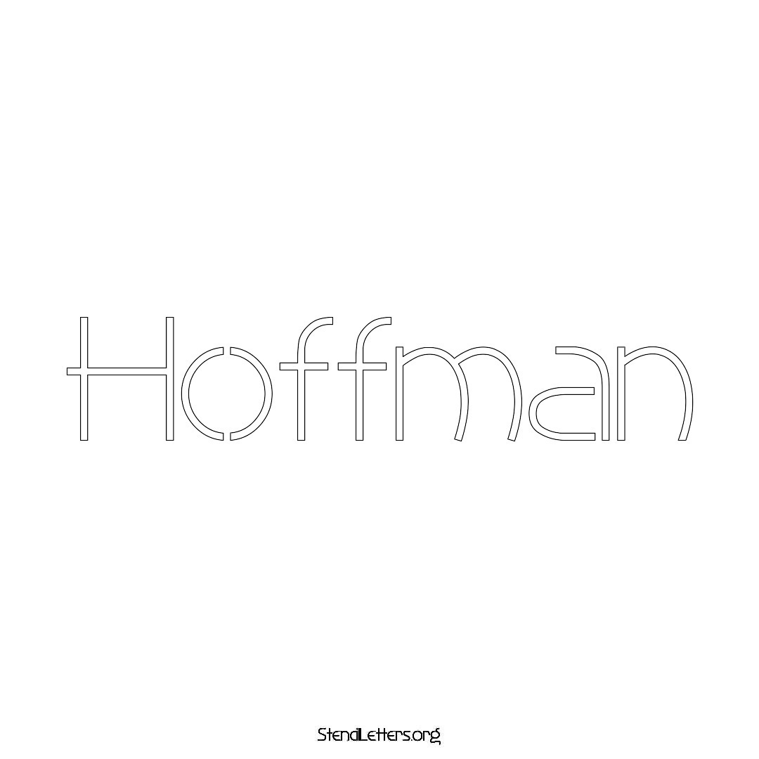 Hoffman name stencil in Simple Elegant Lettering