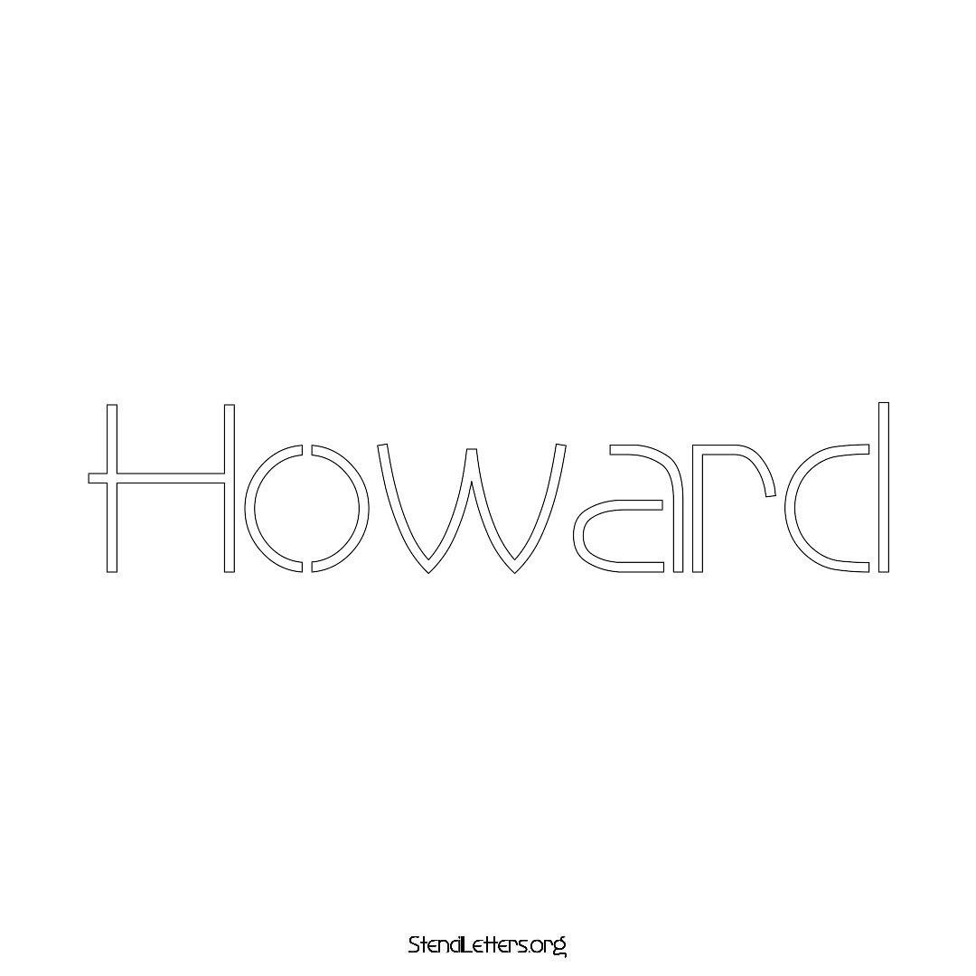 Howard name stencil in Simple Elegant Lettering