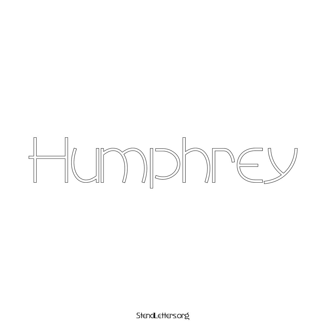 Humphrey name stencil in Simple Elegant Lettering