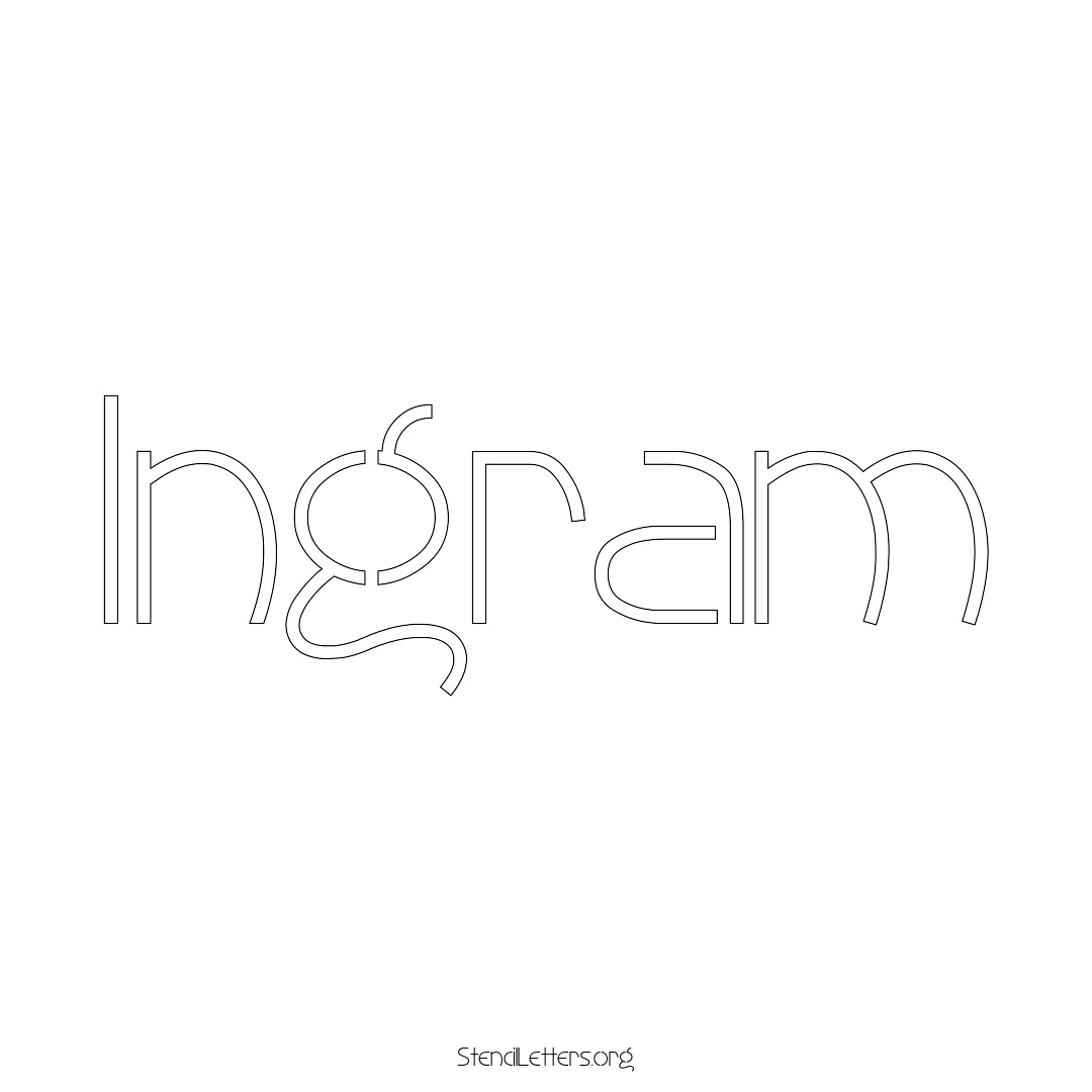 Ingram name stencil in Simple Elegant Lettering