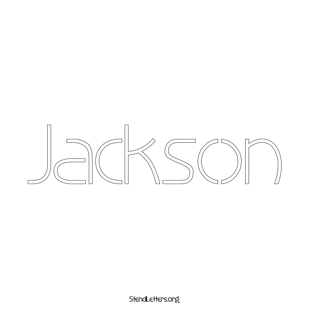 Jackson name stencil in Simple Elegant Lettering