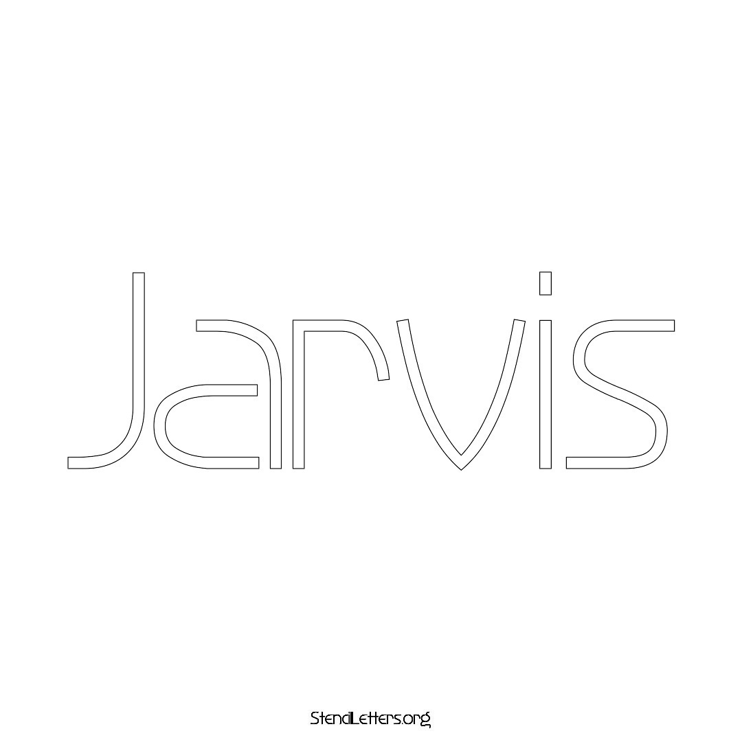 Jarvis name stencil in Simple Elegant Lettering