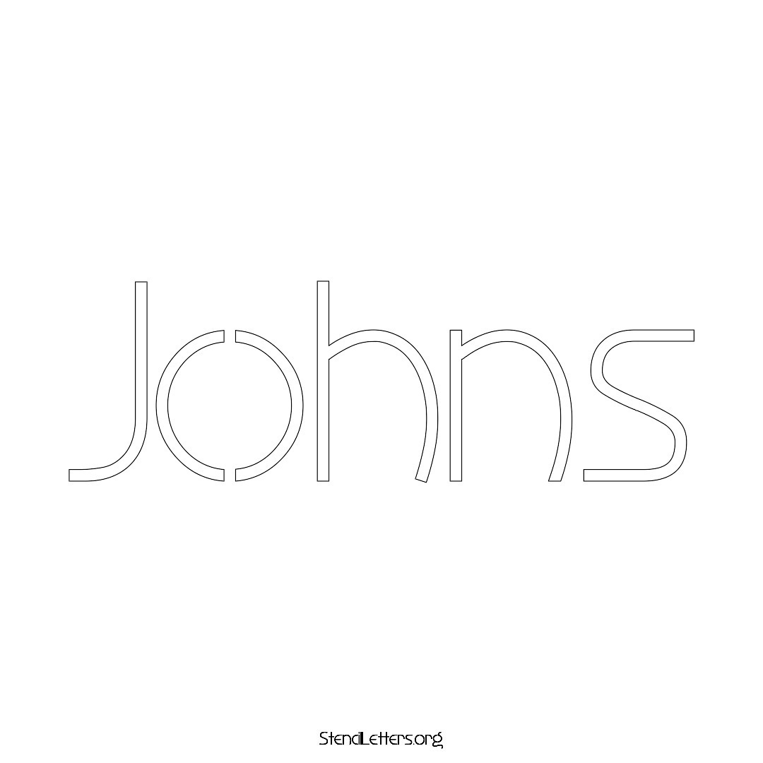 Johns name stencil in Simple Elegant Lettering