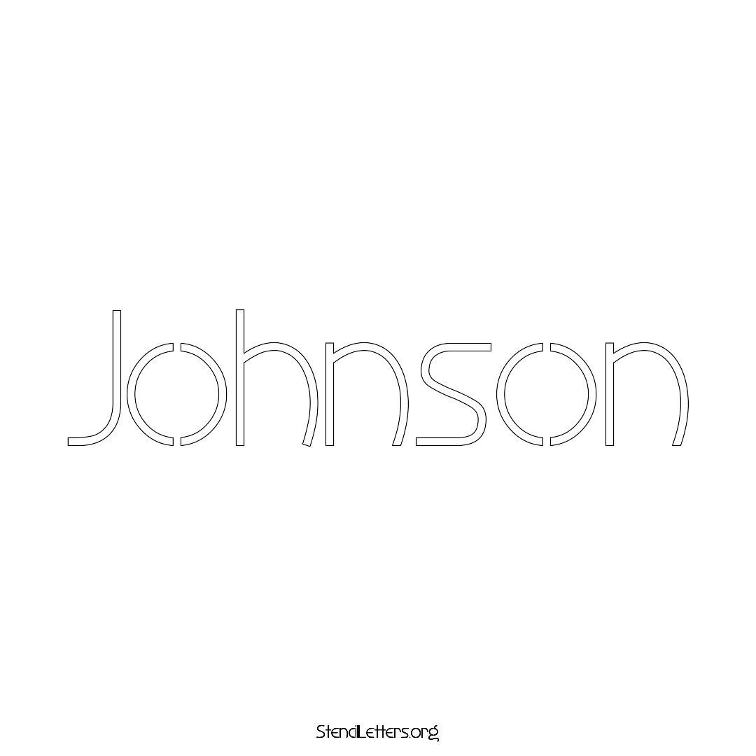 Johnson name stencil in Simple Elegant Lettering