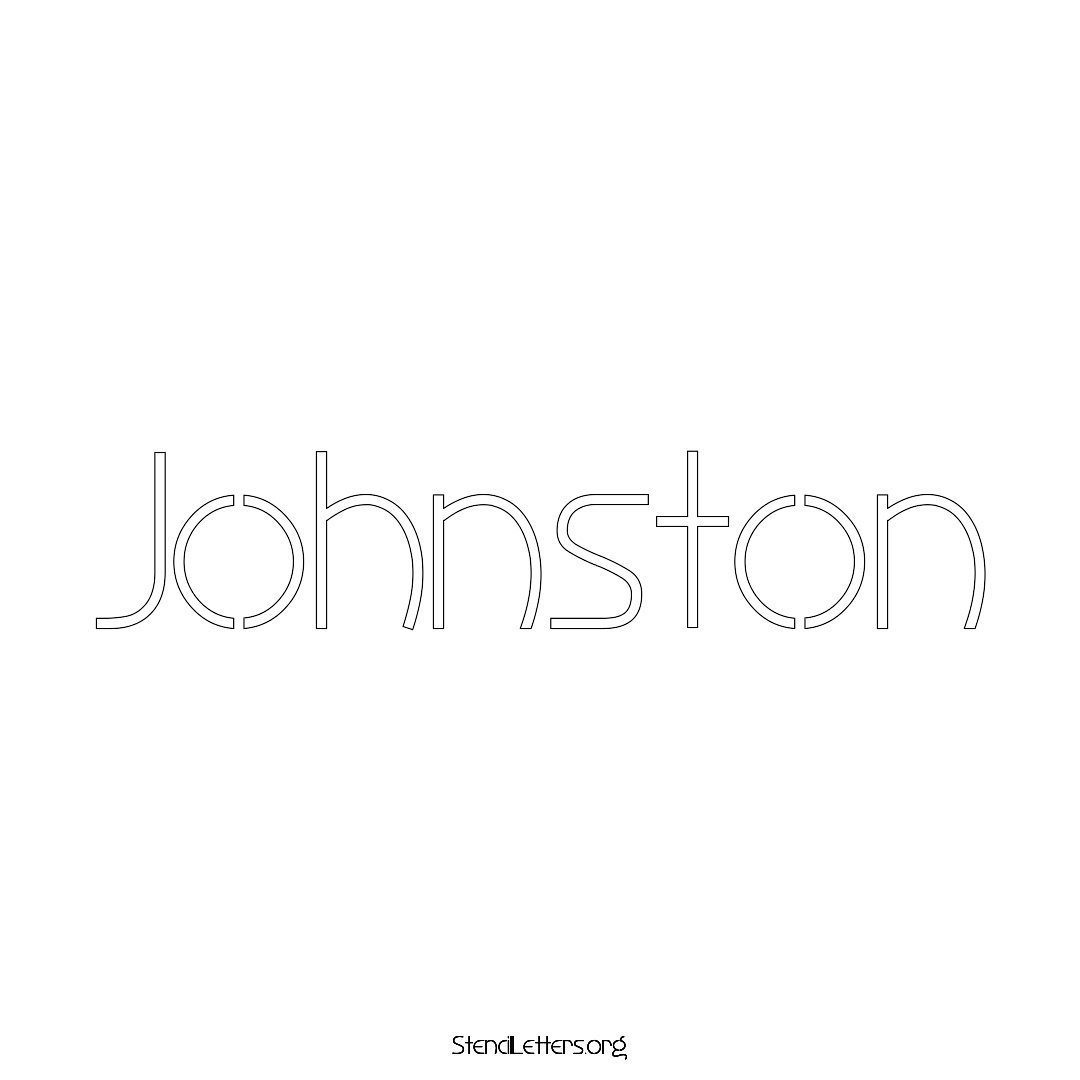 Johnston name stencil in Simple Elegant Lettering