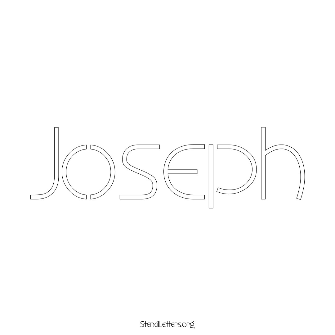 Joseph name stencil in Simple Elegant Lettering