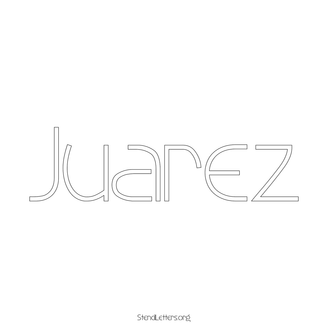 Juarez name stencil in Simple Elegant Lettering