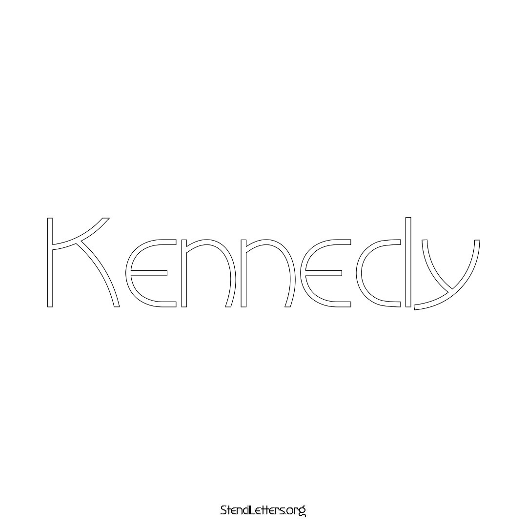 Kennedy name stencil in Simple Elegant Lettering