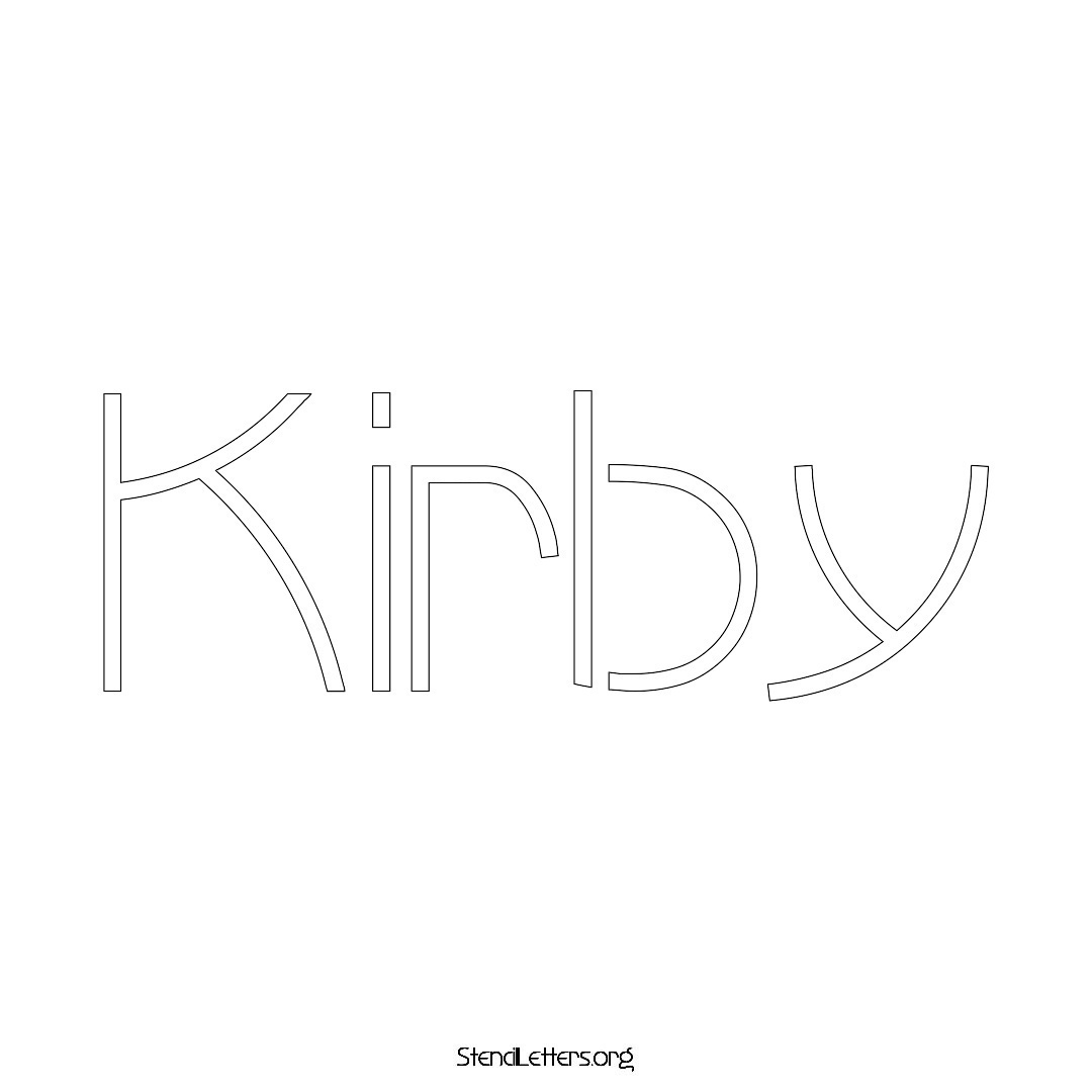 Kirby name stencil in Simple Elegant Lettering