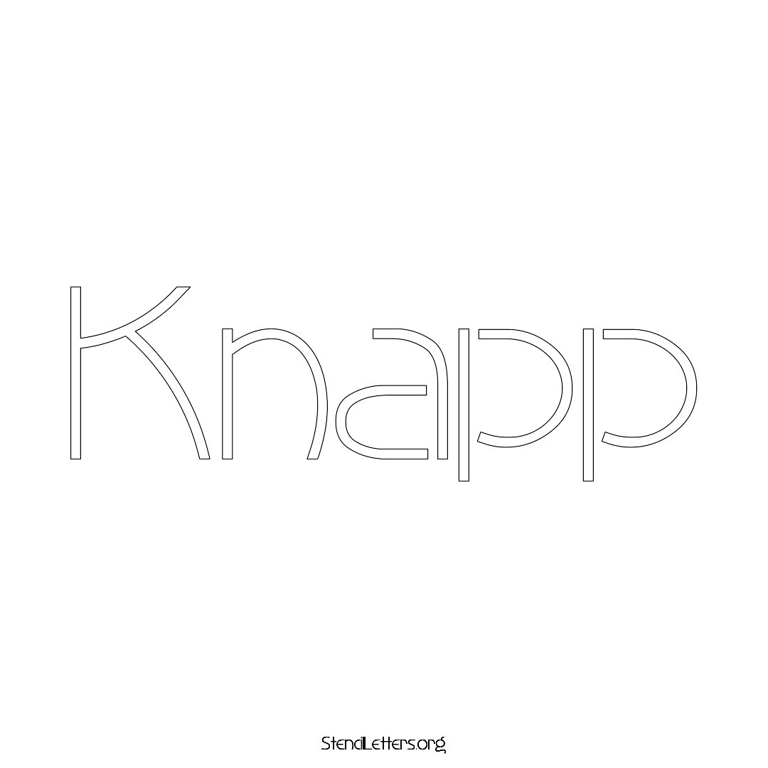 Knapp name stencil in Simple Elegant Lettering