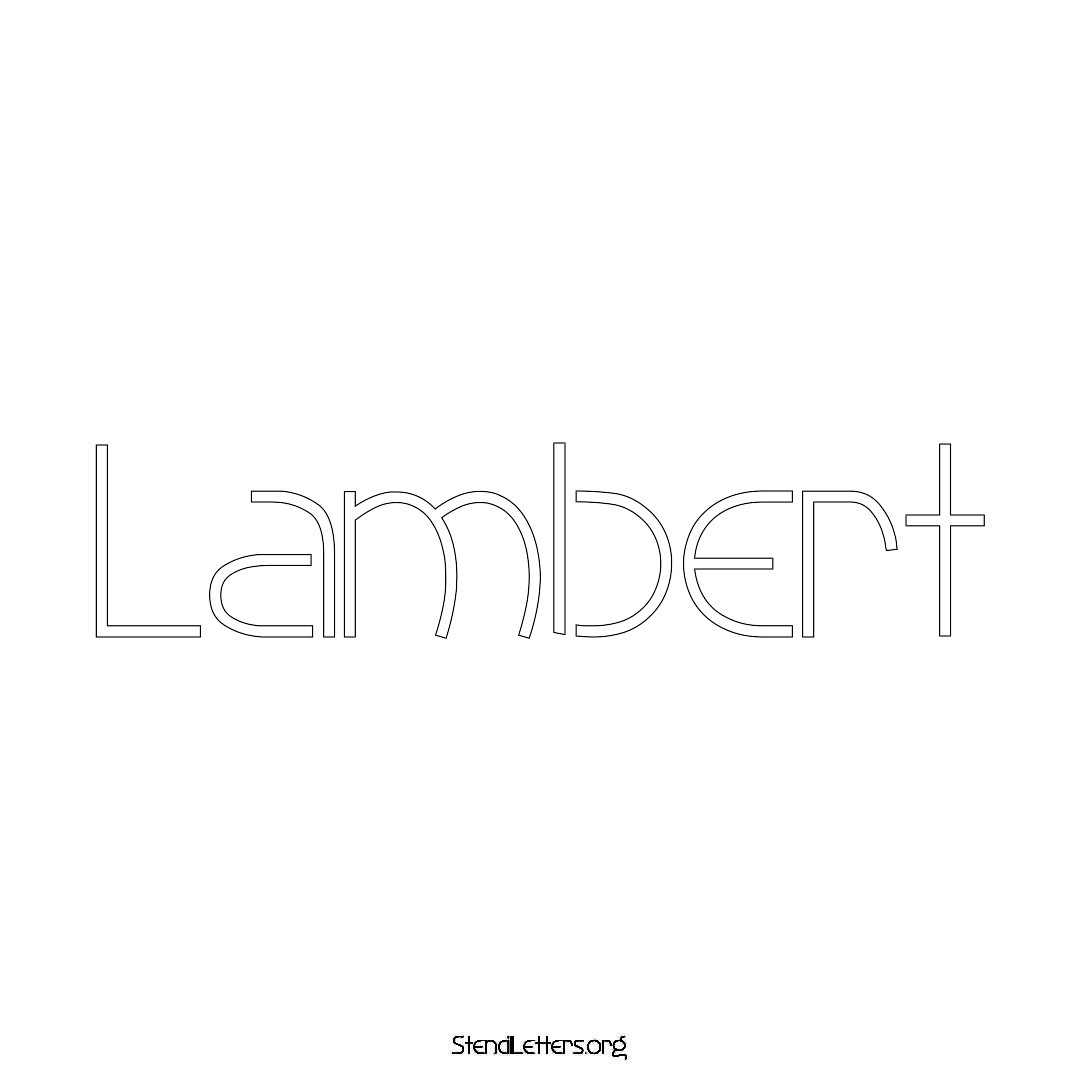 Lambert name stencil in Simple Elegant Lettering
