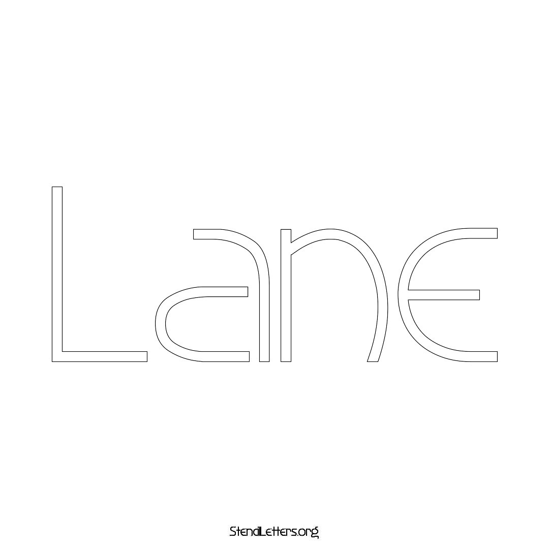 Lane name stencil in Simple Elegant Lettering